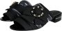 Dolce & Gabbana Kristalversierde Slide Sandalen Zwart Wit Black Dames - Thumbnail 3