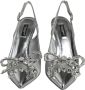 Dolce & Gabbana Kristalversierde Slingback Hakken Zilver Gray Dames - Thumbnail 2