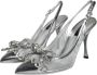 Dolce & Gabbana Kristalversierde Slingback Hakken Zilver Gray Dames - Thumbnail 3