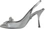 Dolce & Gabbana Kristalversierde Slingback Hakken Zilver Gray Dames - Thumbnail 5