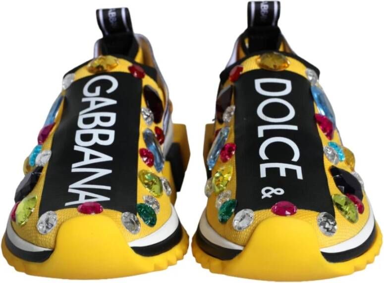 Dolce & Gabbana Kristalversierde Slip-On Sneakers Multicolor Dames