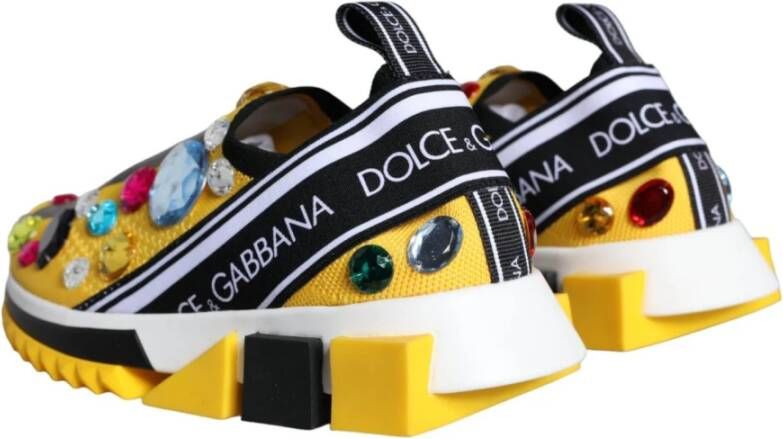 Dolce & Gabbana Kristalversierde Slip-On Sneakers Multicolor Dames