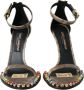 Dolce & Gabbana Kristalversierde Slippers van Slangeleer Brown Dames - Thumbnail 2