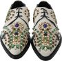 Dolce & Gabbana Witte Suède Kristallen Jurk Broque Schoenen Beige Dames - Thumbnail 5