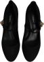 Dolce & Gabbana Kristalversierde Zwarte Suède Mary Janes Black Dames - Thumbnail 3