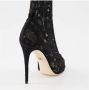 Dolce & Gabbana Black Stretch Socks Taormina Lace Boots Shoes Zwart Dames - Thumbnail 5