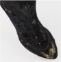 Dolce & Gabbana Black Stretch Socks Taormina Lace Boots Shoes Zwart Dames - Thumbnail 6