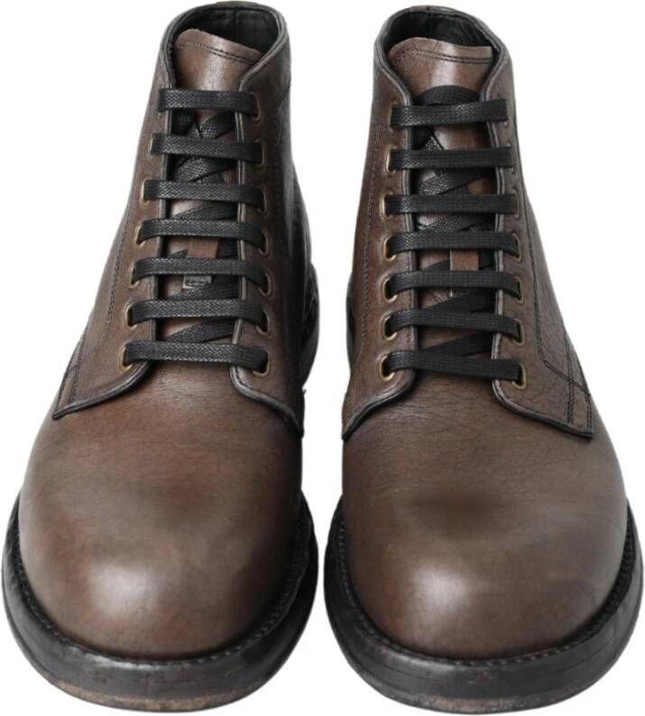 Dolce & Gabbana Lace-up Boots Brown Heren