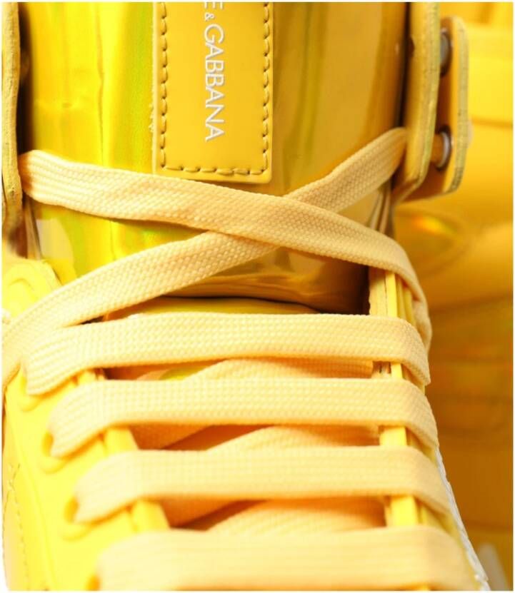 Dolce & Gabbana Lace-up Boots Yellow Dames