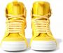 Dolce & Gabbana Hoge Leren Sneakers met Color-Block Design Yellow Dames - Thumbnail 15