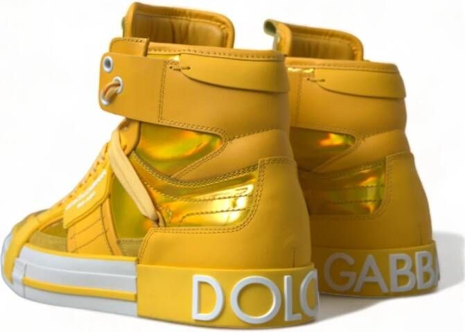 Dolce & Gabbana Lace-up Boots Yellow Dames
