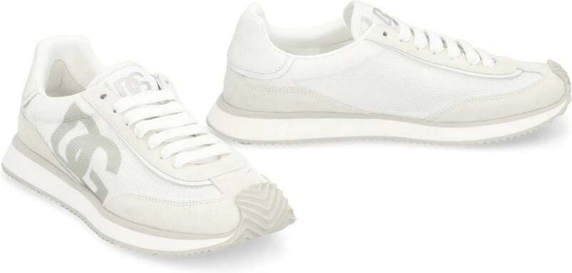 Dolce & Gabbana Lage sneakers met suède inzetstukken White Dames