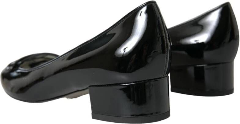 Dolce & Gabbana Lakleren Blokhakken Pumps Schoenen Black Dames