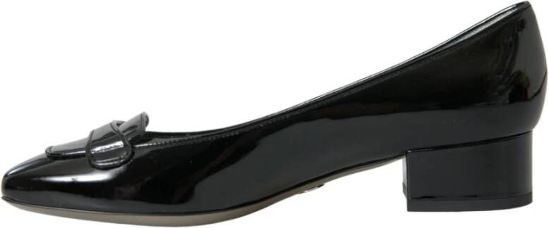 Dolce & Gabbana Lakleren Blokhakken Pumps Schoenen Black Dames