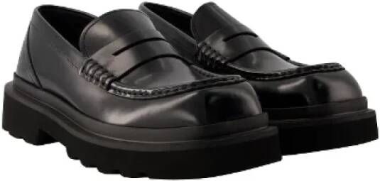 Dolce & Gabbana Leather flats Black Dames