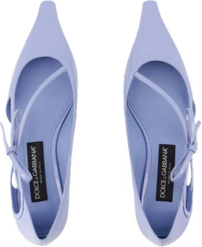 Dolce & Gabbana Leather flats Blue Dames