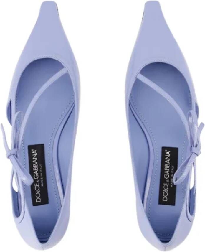 Dolce & Gabbana Leather flats Blue Dames