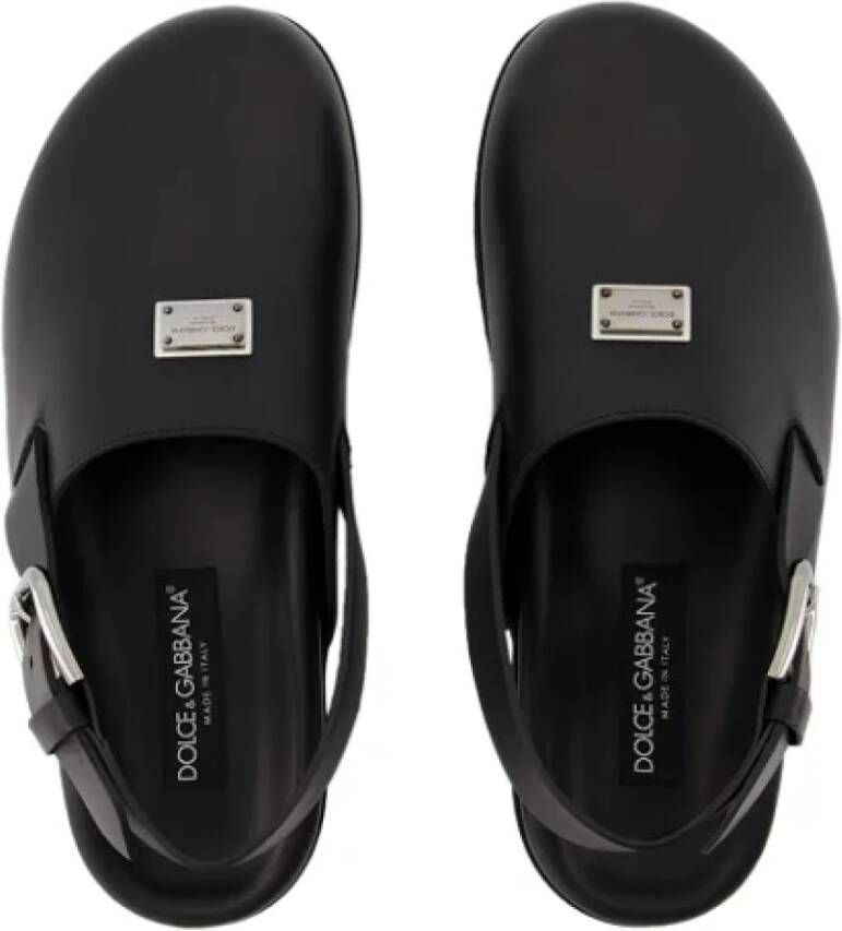 Dolce & Gabbana Leather sandals Black Dames