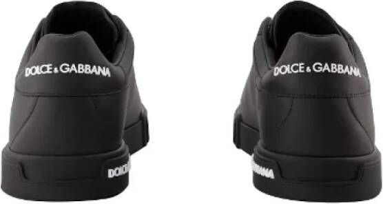 Dolce & Gabbana Leather sneakers Black Heren