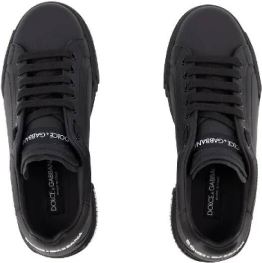 Dolce & Gabbana Leather sneakers Black Heren