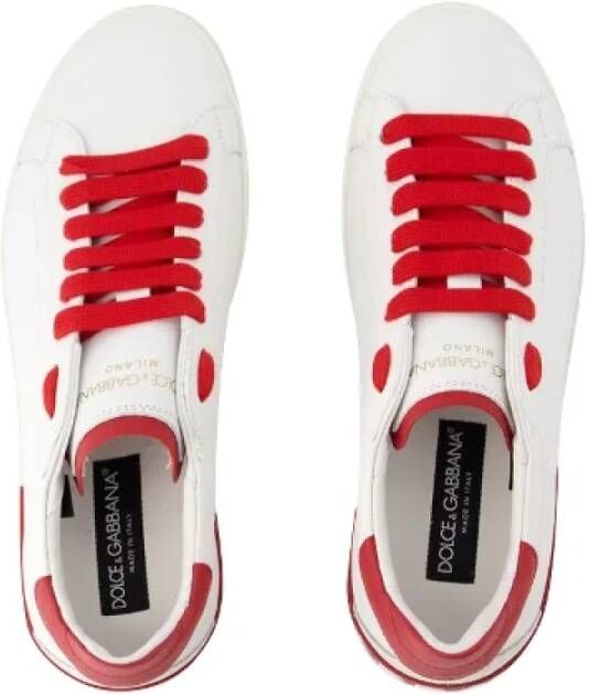 Dolce & Gabbana Leather sneakers White Dames