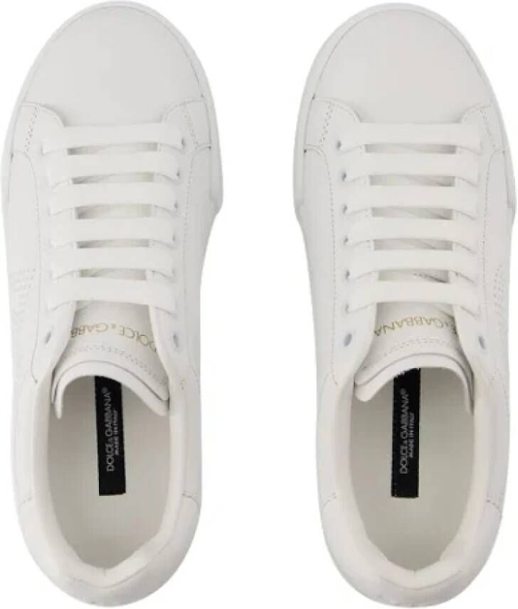 Dolce & Gabbana Leather sneakers White Dames