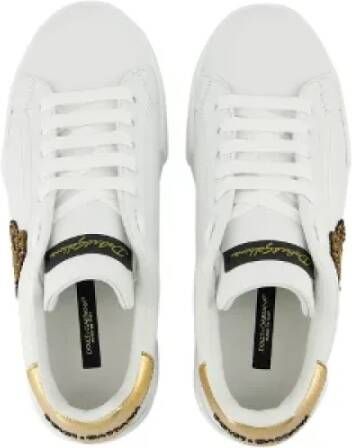 Dolce & Gabbana Leather sneakers White Heren