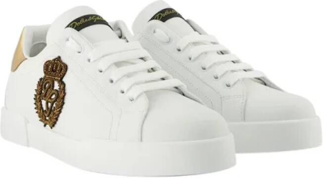 Dolce & Gabbana Leather sneakers White Heren