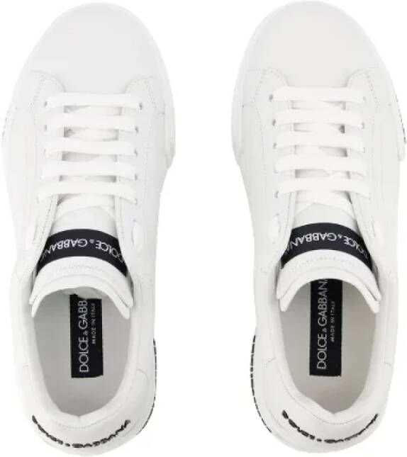 Dolce & Gabbana Leather sneakers White Heren