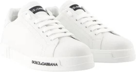 Dolce & Gabbana Leather sneakers White Heren