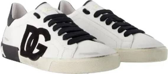 Dolce & Gabbana Leather sneakers White Heren