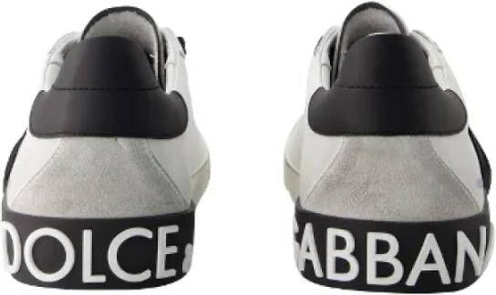 Dolce & Gabbana Leather sneakers White Heren