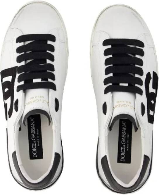 Dolce & Gabbana Leather sneakers White Heren