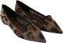 Dolce & Gabbana Leopard Platte Ballerina Ballerinas Brown Dames - Thumbnail 6