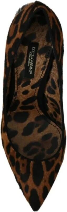 Dolce & Gabbana Leopard Pony Hair Heels Pumps Brown Dames