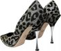 Dolce & Gabbana Leopard Print Velvet Décolleté Schoenen Gray Dames - Thumbnail 4