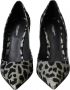 Dolce & Gabbana Leopard Print Velvet Décolleté Schoenen Gray Dames - Thumbnail 10