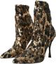 Dolce & Gabbana Leopard Sequins Enkellaarzen Yellow Dames - Thumbnail 3