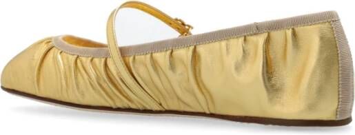 Dolce & Gabbana Leren Ballerina's Yellow Dames