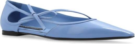 Dolce & Gabbana Leren balletflats Blue Dames