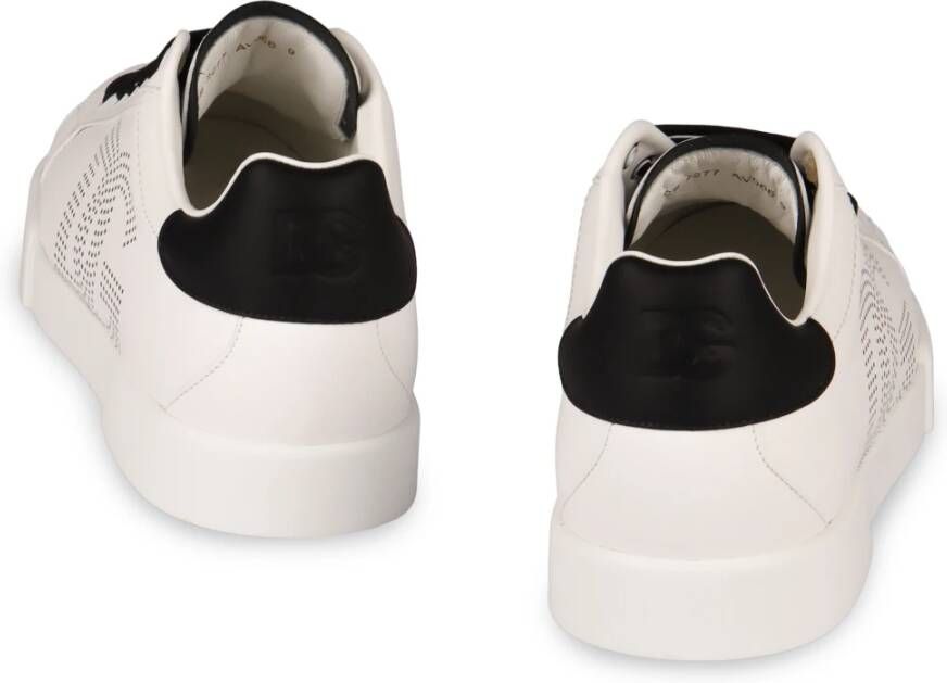 Dolce & Gabbana Leren lage sneakers White Heren