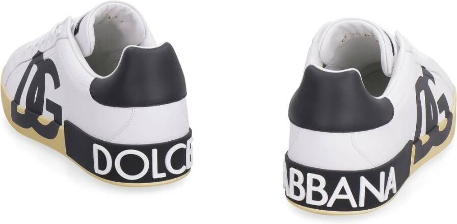 Dolce & Gabbana Leren lage sneakers White Heren