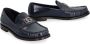 Dolce & Gabbana Blauwe Leren Loafers met Metalen DG Logo Blue Heren - Thumbnail 2