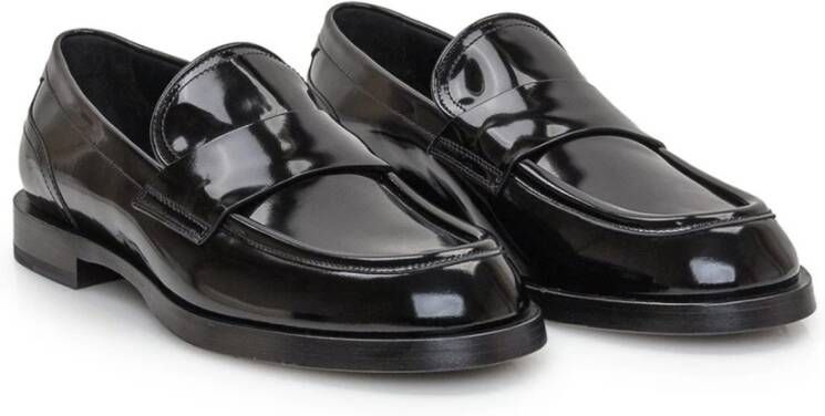 Dolce & Gabbana Leren Loafers met Patent Effect Black Heren