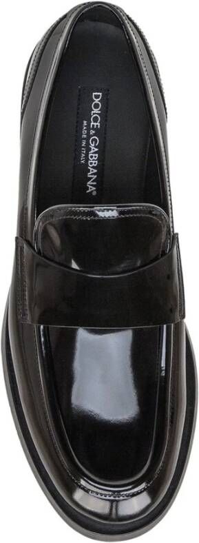 Dolce & Gabbana Leren Loafers met Patent Effect Black Heren