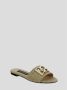 Dolce & Gabbana Raffia Logo Sandalen Beige Dames - Thumbnail 13