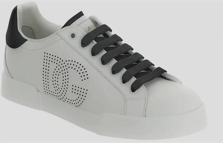 Dolce & Gabbana Leren Portofino Sneaker White Dames