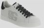 Dolce & Gabbana Witte Leren Sneakers met Logo Detail White Dames - Thumbnail 2