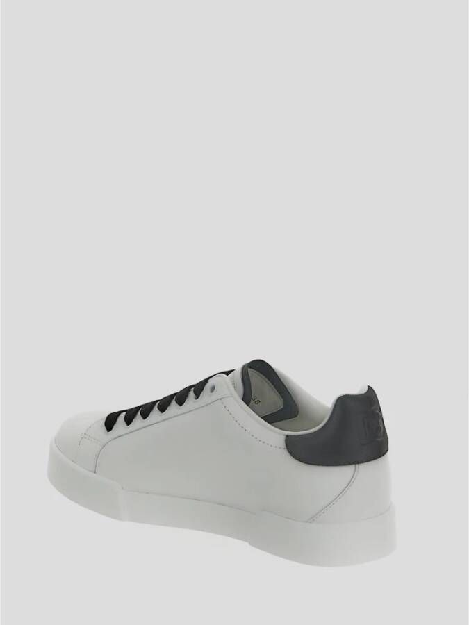 Dolce & Gabbana Leren Portofino Sneaker White Dames