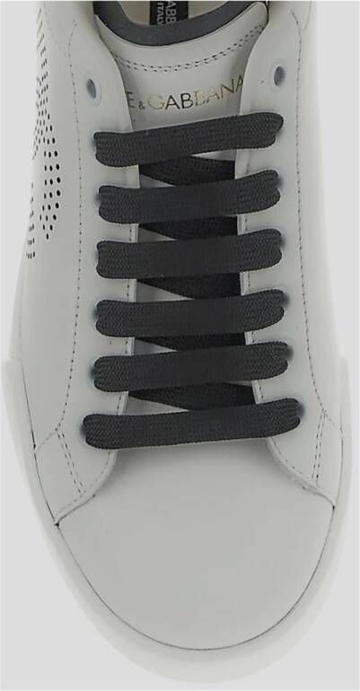 Dolce & Gabbana Leren Portofino Sneaker White Dames